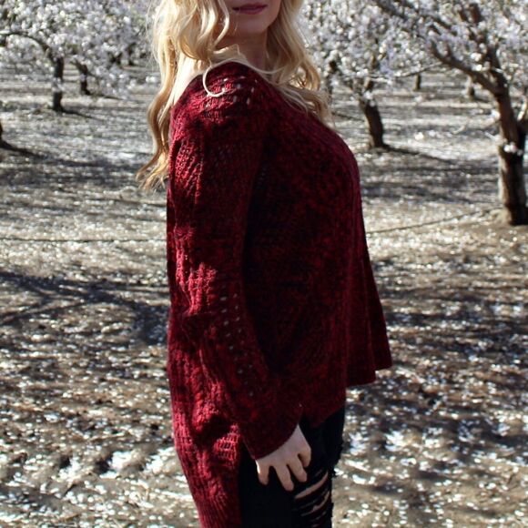 ✨ Express Marled Open Stitch Tunic Sweater✨ - Picture 8 of 8